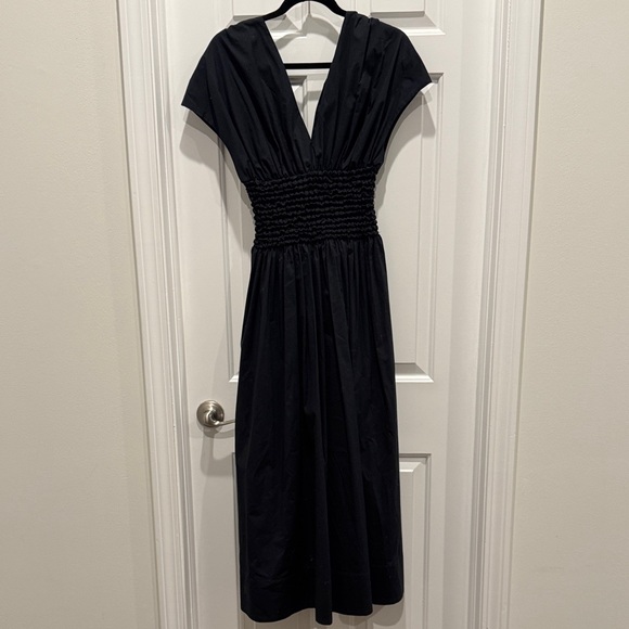 Staud Jackson Fit & Flare Dress black size medium quiet luxury - Picture 3 of 8